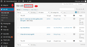 Thêm bài mới trên wordpress